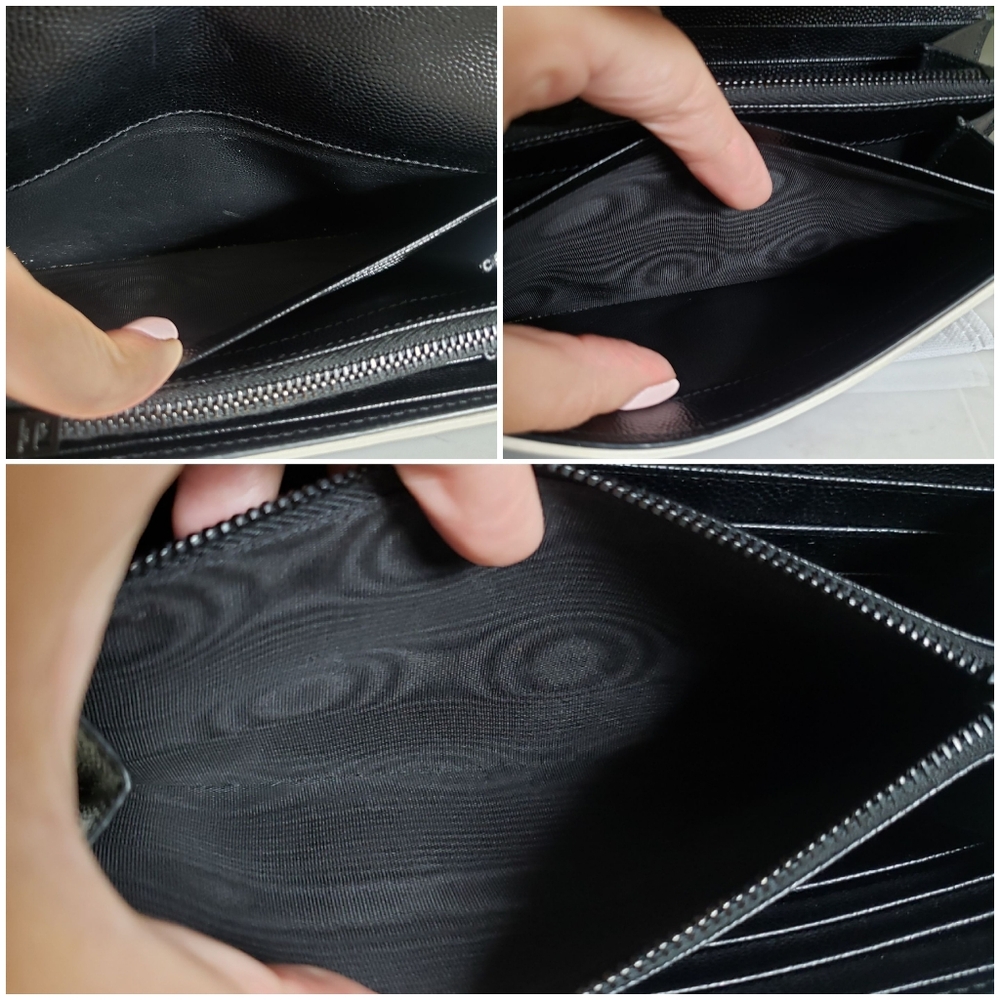 *SOLD* Authentic Pre-owned Yves Saint Laurent Grain De Poudre Envelope Wallet - Picture 8 of 15
